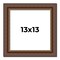 Square Traditional Brown Picture Frame - UV Acrylic, Foam Board Backing, Hanging Hardware